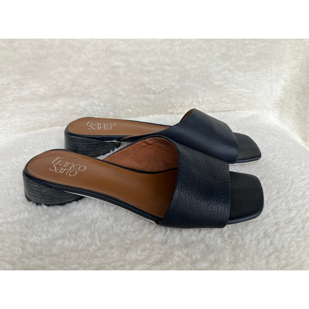 Franco Sarto Loren Leather Slides Sz 9M
